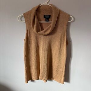 City Silk Knitwear Silk Blend Cowl Neck Tank Top Shirt shimmer Sparkle